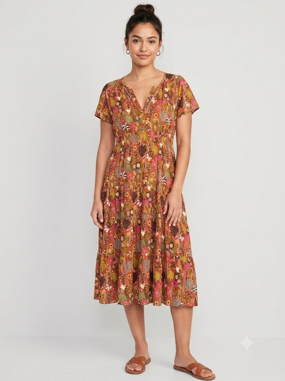 Target‎ Latino Heritage Month V-Neck Tiered Midi Dress